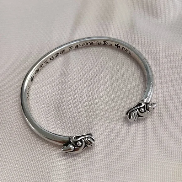 Chrome Hearts 925 Silver Double Dog Bracelet